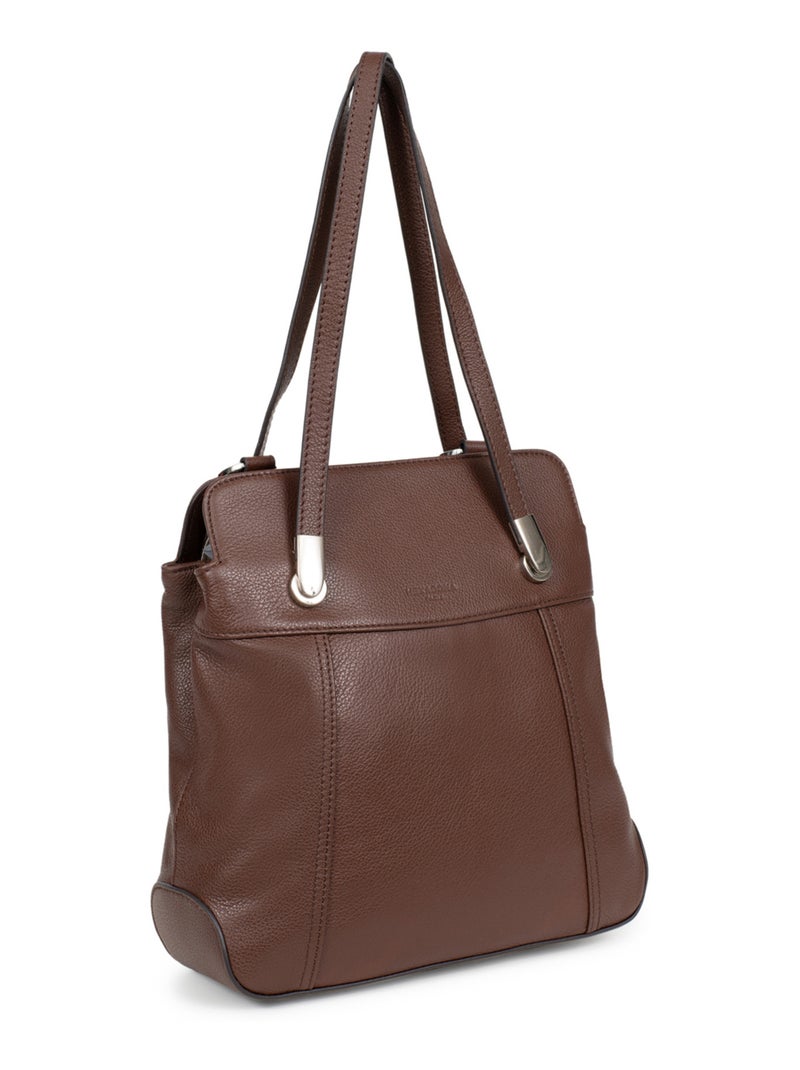 Sac transformable  cuir confort hexagona Marron chocolat - Kiabi