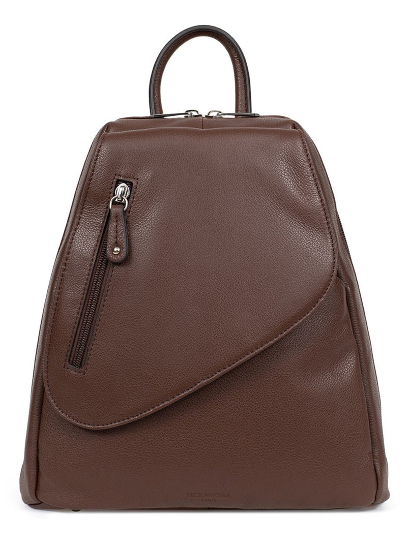Sac transformable  Cuir CONFORT Marron chocolat - Kiabi