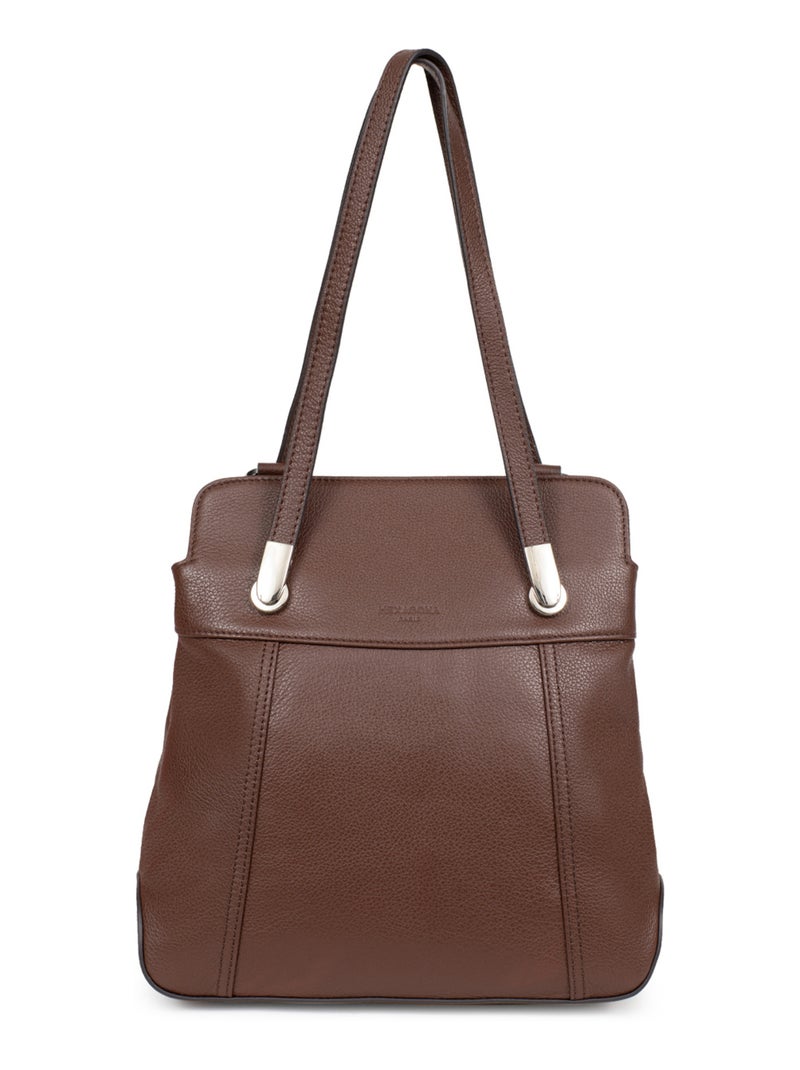 Sac transformable  Cuir CONFORT Marron chocolat - Kiabi
