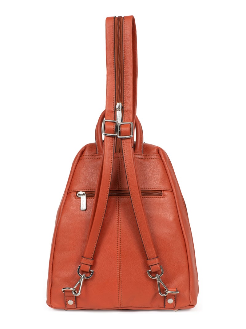 Sac transformable  Cuir CONFORT Orange - Kiabi