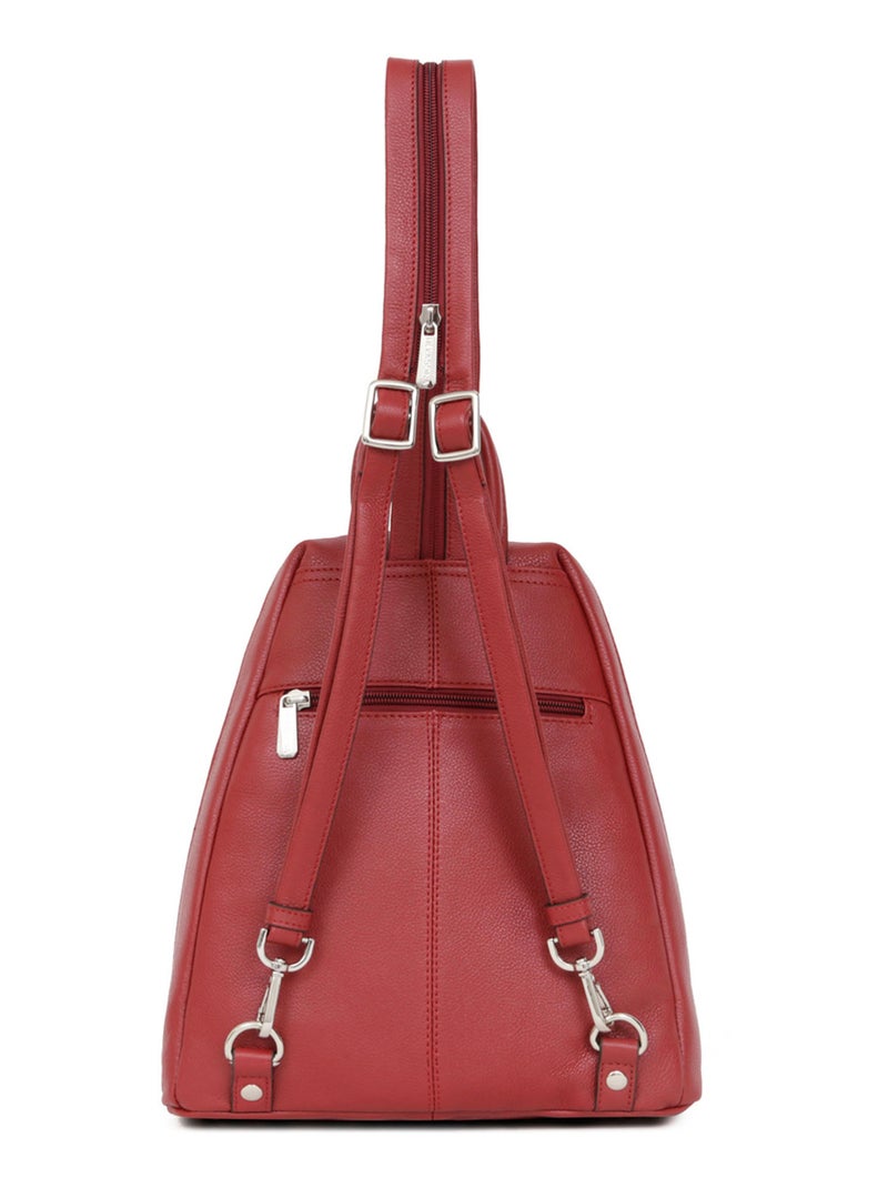 Sac transformable  Cuir CONFORT Rouge foncé - Kiabi