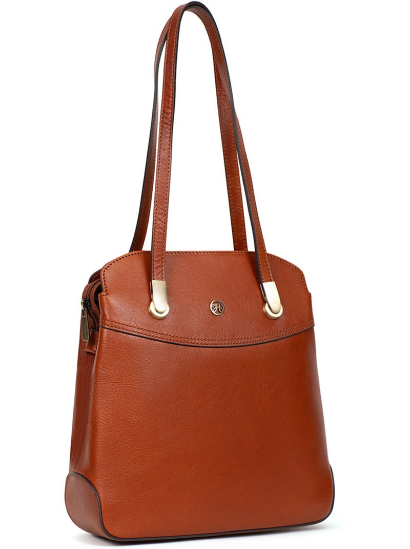 Sac transformable  Cuir ONDINE Cognac - Kiabi
