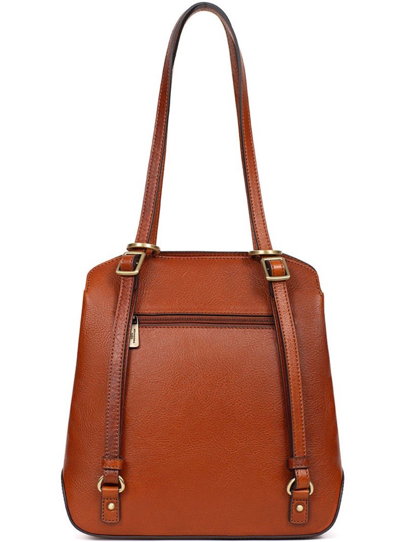Sac transformable  Cuir ONDINE Cognac - Kiabi