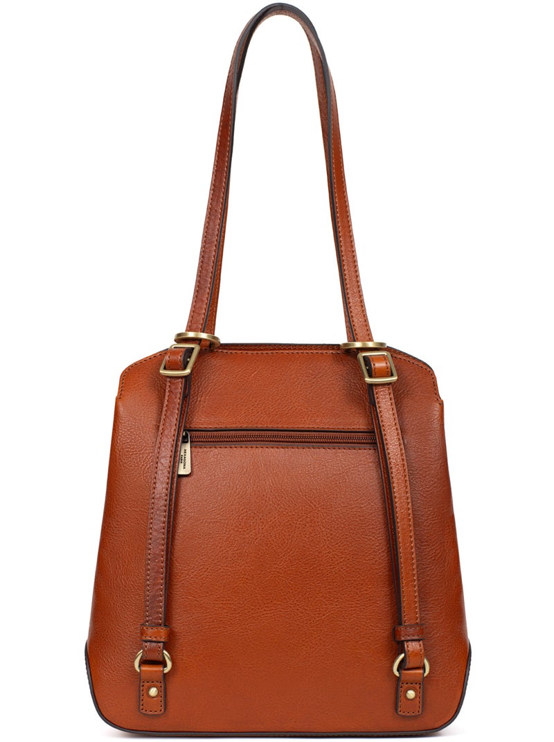 Sac transformable  Cuir ONDINE Cognac - Kiabi