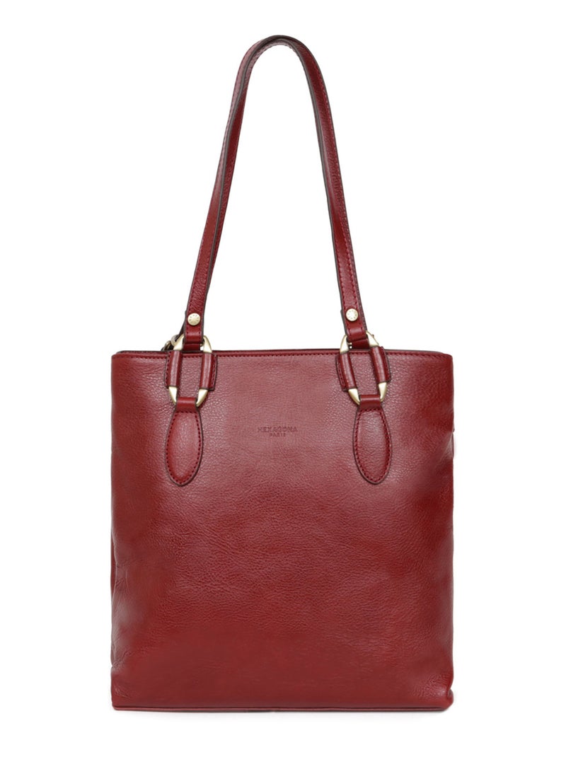 Sac transformable  Cuir RÉPUBLIQUE Rouge carmin - Kiabi