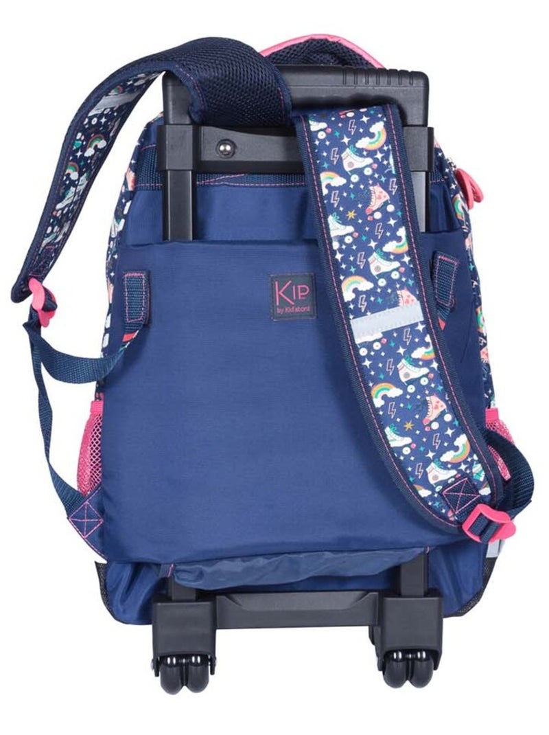 Sac trolley enfant KIP à motif roller Bleu gris - Kiabi
