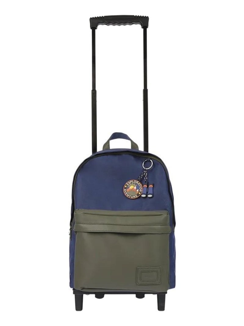 Sac trolley Tann's Esteban bicolore L - 2 compartiments  /Kaki Bleu - Kiabi