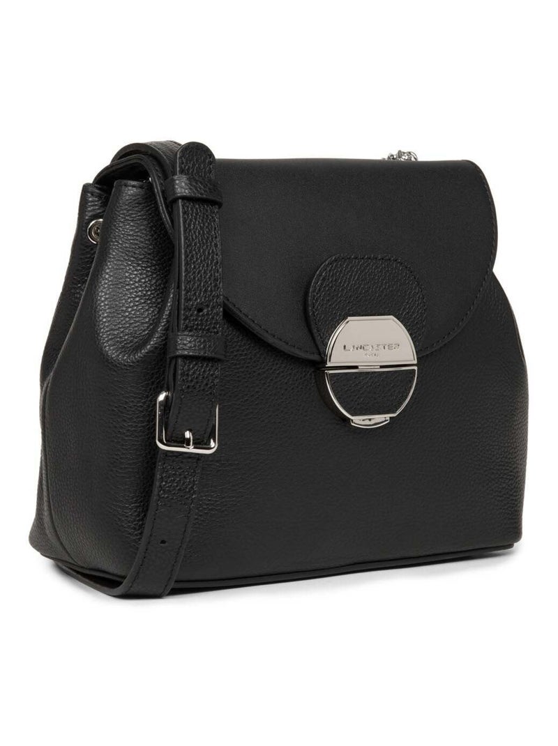 Sac trotteur A rabat avec fermoir Pia Lancaster Noir - Kiabi