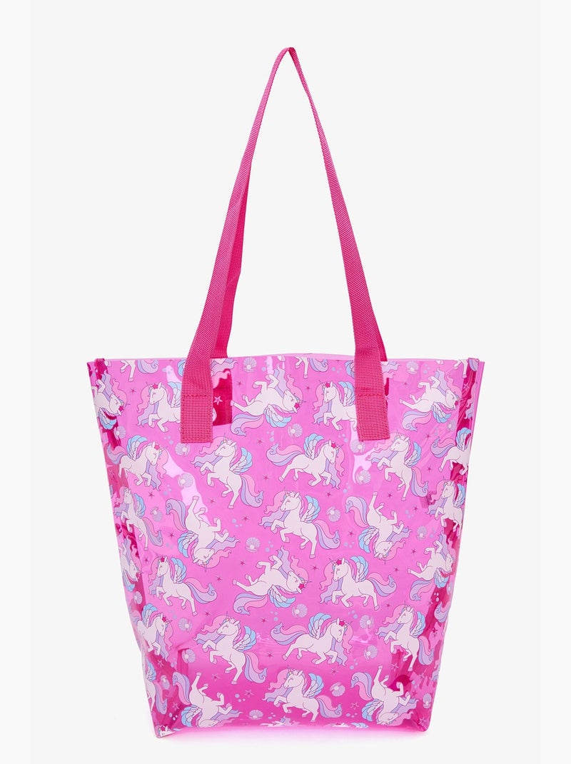 Sac unicorn fille penti Rose fluo/Solinotes - Kiabi