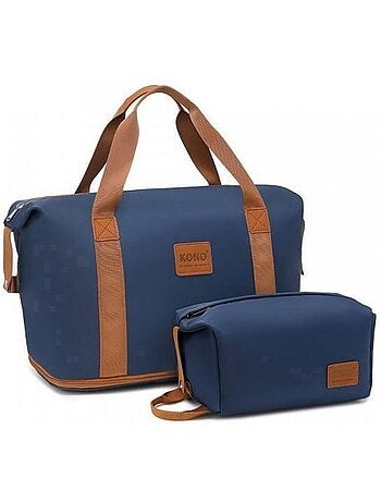 Sac week-end 40x22x30 cm secs/humides avec trousse - kono