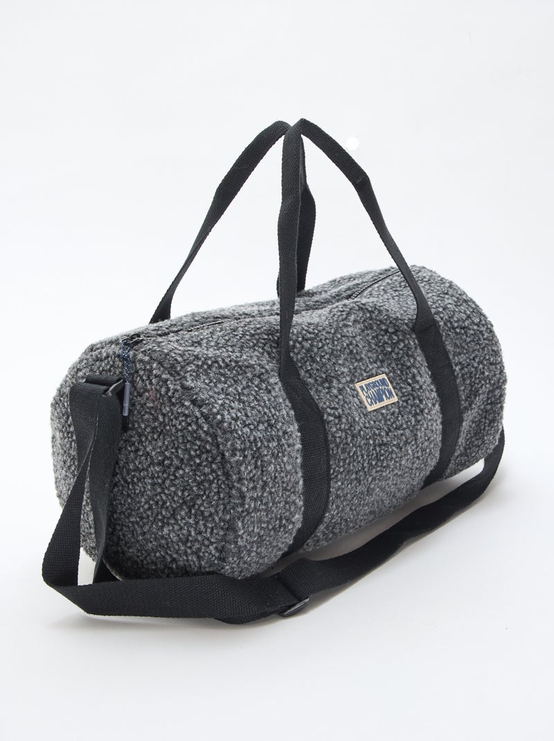Sac week-end en bouclette Gris - Kiabi