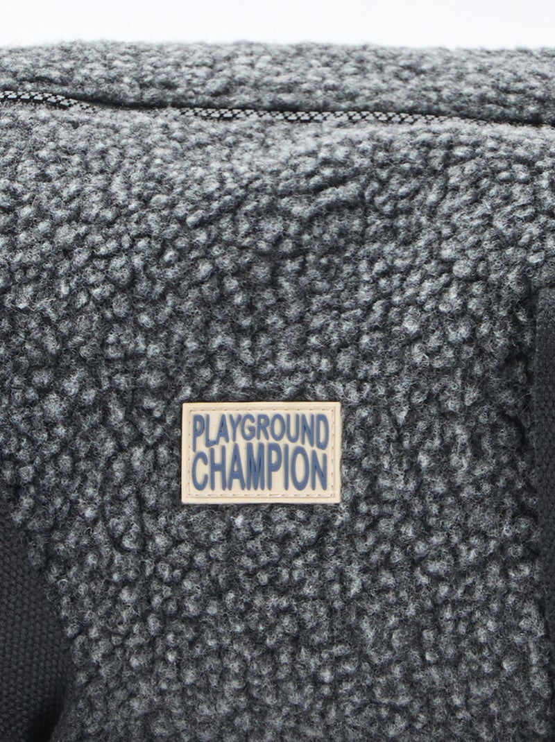 Sac week-end en bouclette Gris - Kiabi