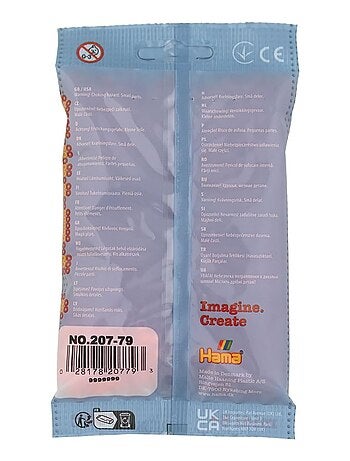 Sachet 1000 perles plastique midi abricot