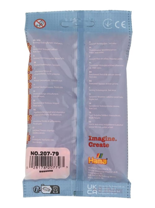 Sachet 1000 perles plastique Midi Abricot - Kiabi