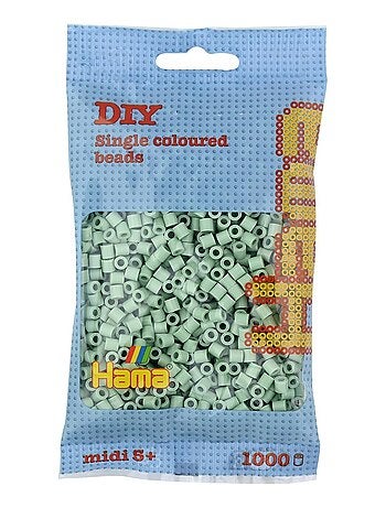 Sachet 1000 perles plastique midi eucalyptus