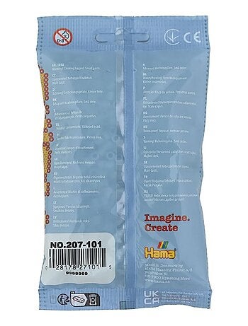 Sachet 1000 perles plastique midi eucalyptus