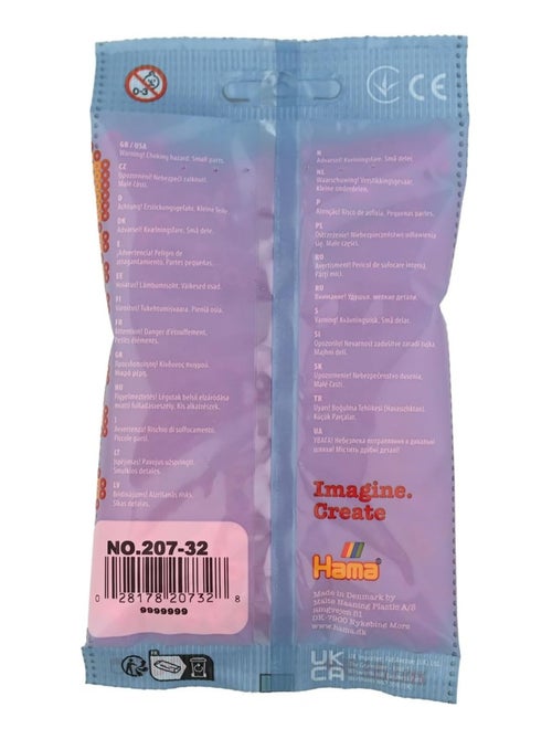 Sachet 1000 perles plastique Midi fuschia - Kiabi