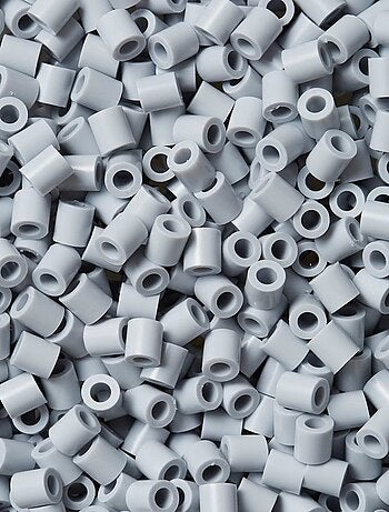 Sachet 1000 perles plastique midi gris clair