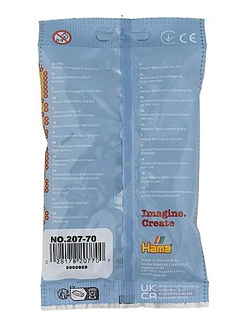 Sachet 1000 perles plastique midi gris clair