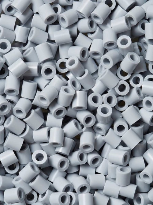 Sachet 1000 perles plastique Midi gris clair - Kiabi