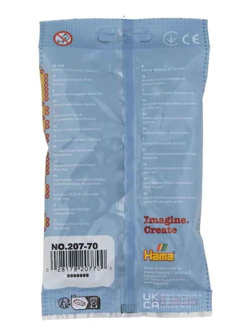 Sachet 1000 perles plastique Midi gris clair - Kiabi