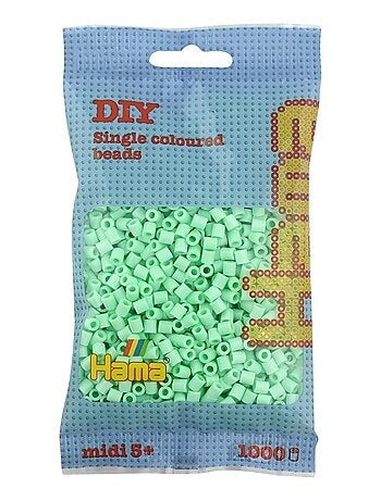 Sachet 1000 perles plastique midi menthe pastel
