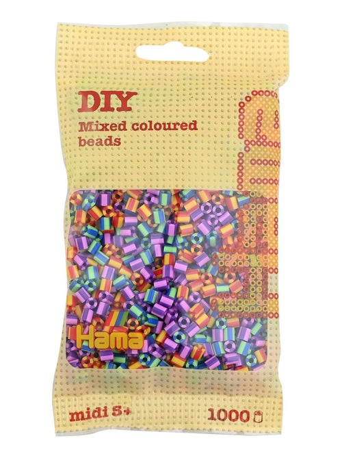 Sachet 1000 perles plastique Midi mix bicolores 2 - Kiabi