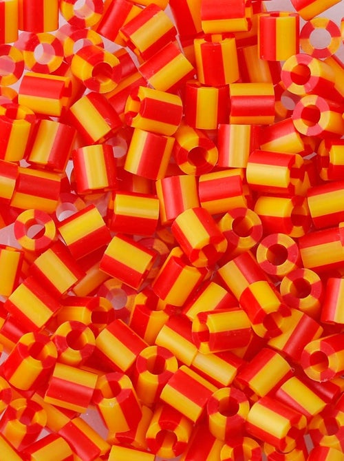 Sachet 1000 perles plastique Midi mix bicolores 2 - Kiabi
