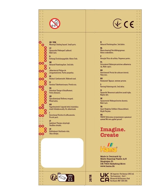 Sachet 1000 perles plastique Midi mix bicolores - Kiabi