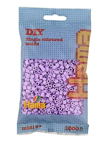 Sachet 1000 perles plastique midi mix lilas