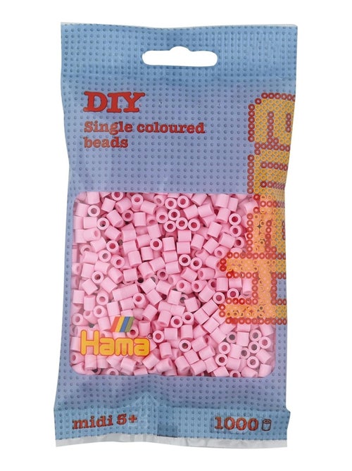 Sachet 1000 perles plastique Midi mix rose tendre - Kiabi