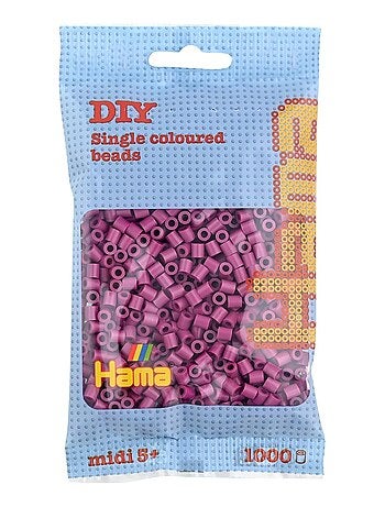 Sachet 1000 perles plastique midi prune
