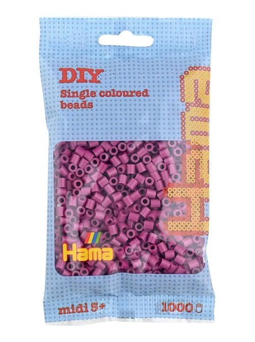 Sachet 1000 perles plastique Midi prune - Kiabi