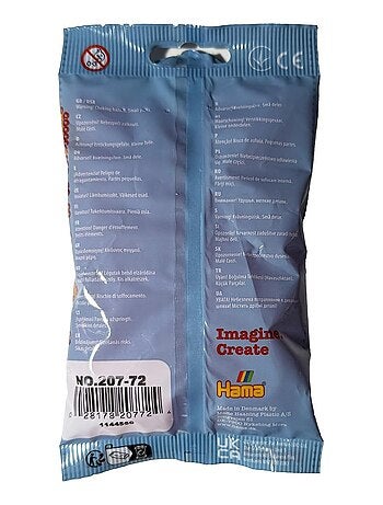 Sachet 1000 perles plastique midi rose transparent