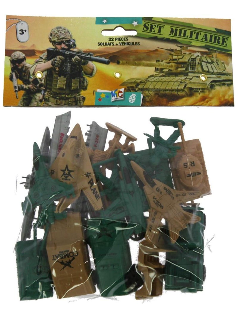 Sachet 22 pièces militaire dont 15 véhicules N/A - Kiabi