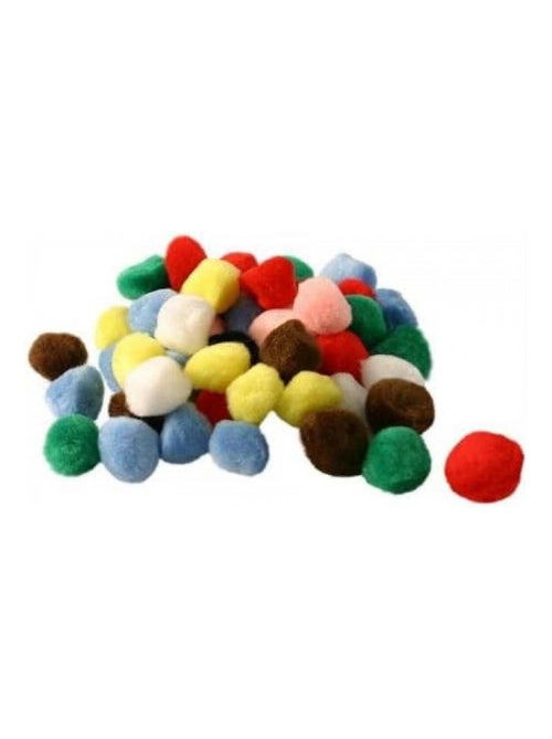 sachet de 100 pompons assortis - Kiabi