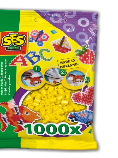 Sachet de 1000 perles Technique à repasser : Jaune - Kiabi