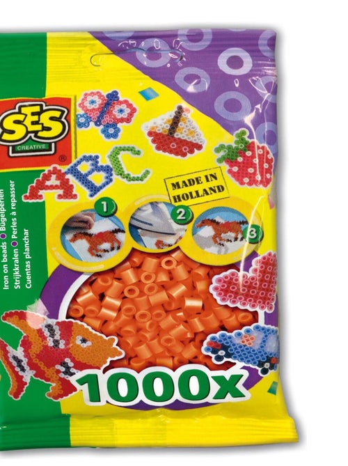 Sachet de 1000 perles Technique à repasser : Orange - Kiabi