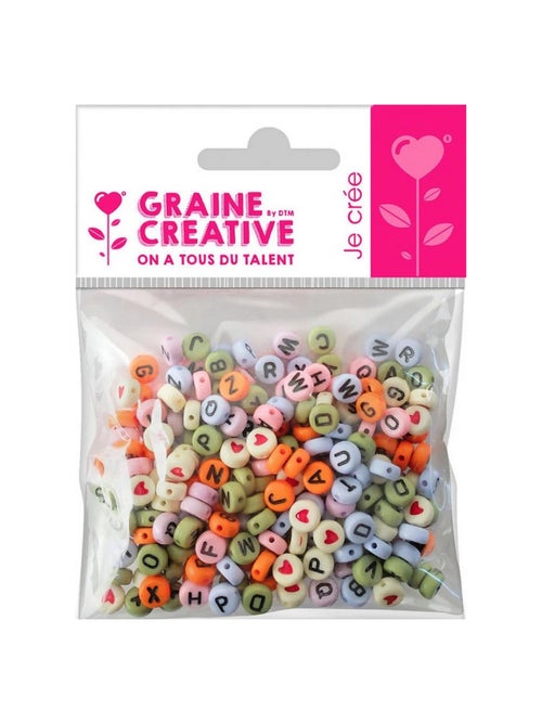 Sachet de 250 perles Alphabet multicolore - Kiabi