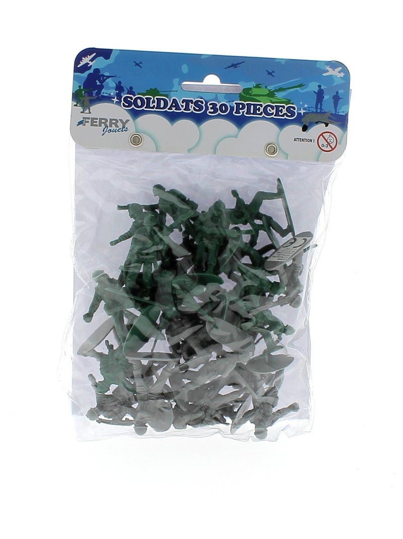 Sachet Soldats 30 Pièces Multicolore - Kiabi