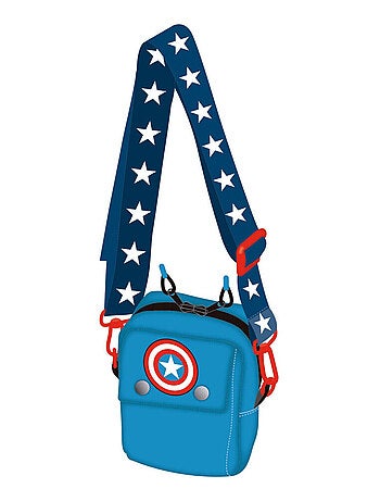 Sacoche - Sac à Bandoulière - Captain America - 12x7x17 cm