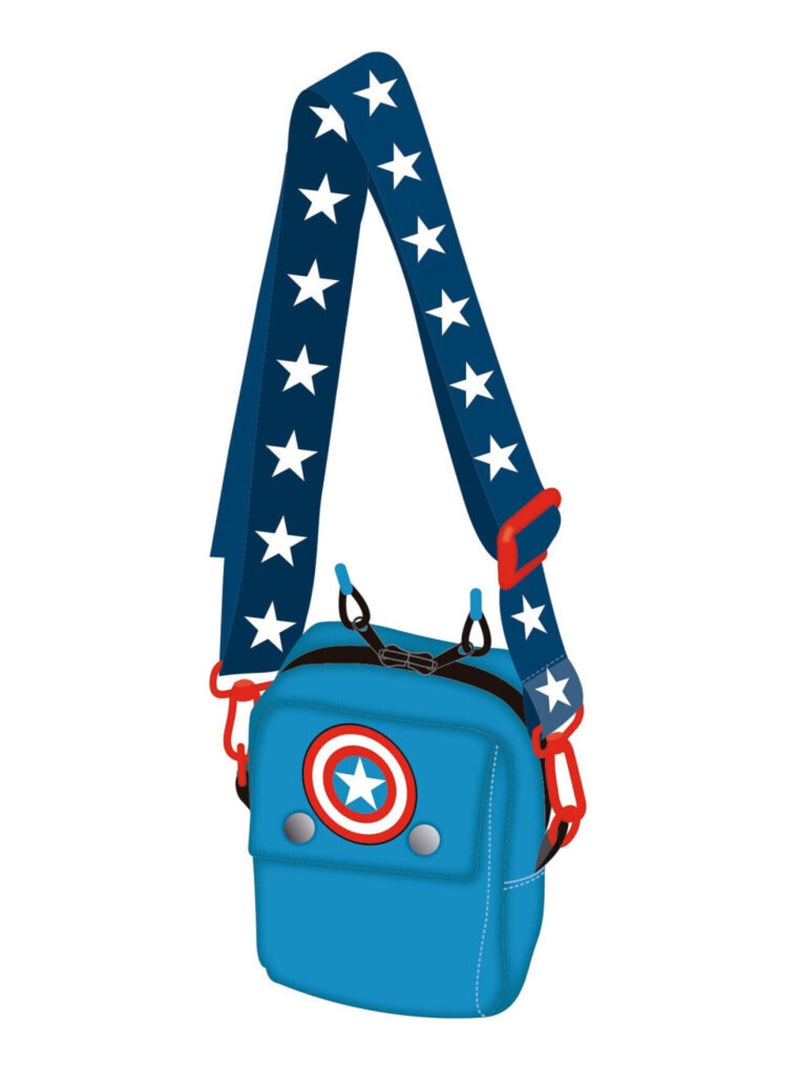Sacoche - Sac à Bandoulière - Captain America - 12x7x17 cm Multicolore - Kiabi