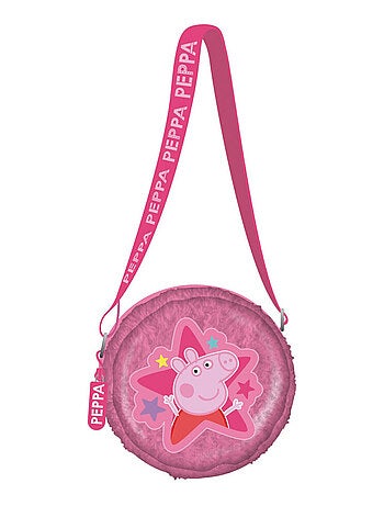 Sacoche - Sac à Bandoulière Rond - Peppa Pig - 16x16x3 cm