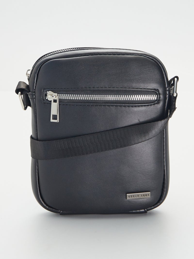 Sacoche avec poche zippée Noir - Kiabi
