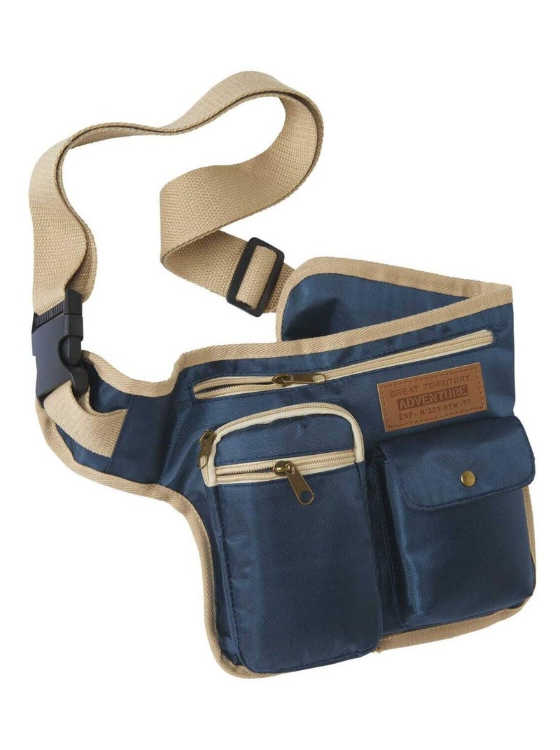 Sacoche Banane Baroudeur   - ATLAS FOR MEN Bleu marine - Kiabi