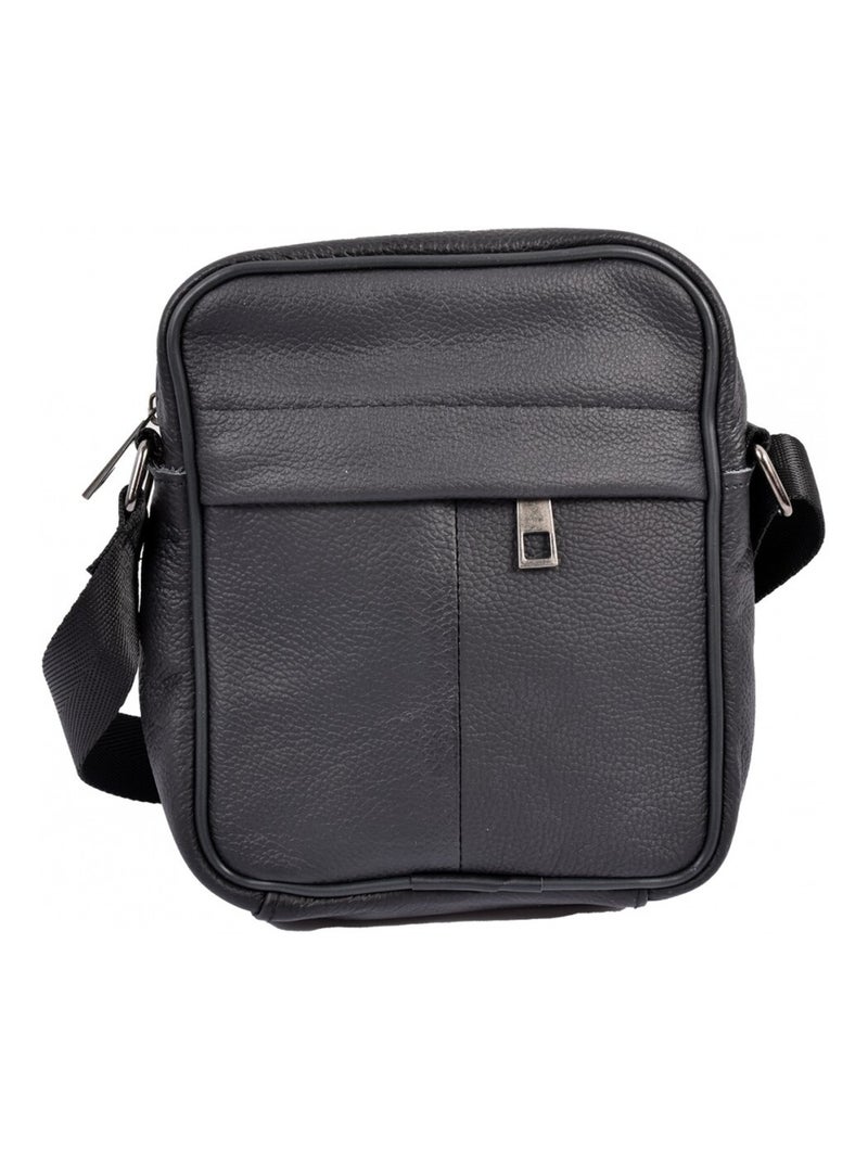 Sacoche Bandouillère CUIR Noir - Kiabi