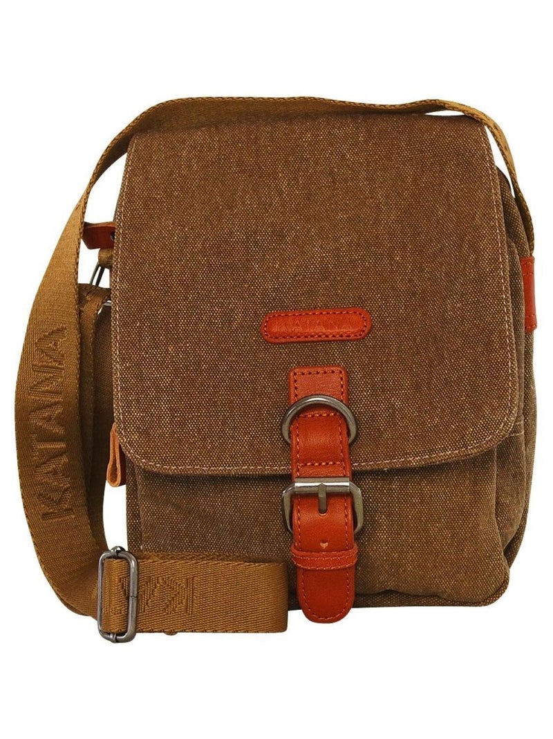 Sacoche bandoulière CLISTE KATANA Marron tabac - Kiabi