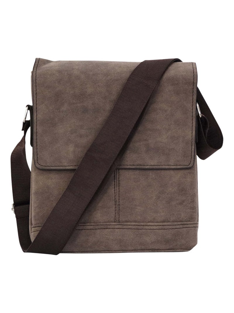 Sacoche bandoulière Wyatt homme Taupe - Kiabi