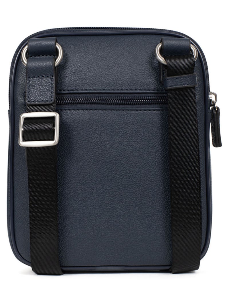 Sacoche  Cuir CONFORT Bleu marine - Kiabi