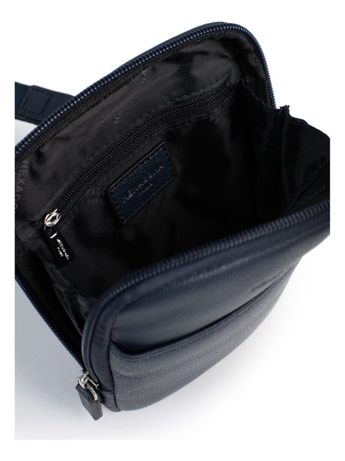 Sacoche  cuir confort hexagona - Kiabi